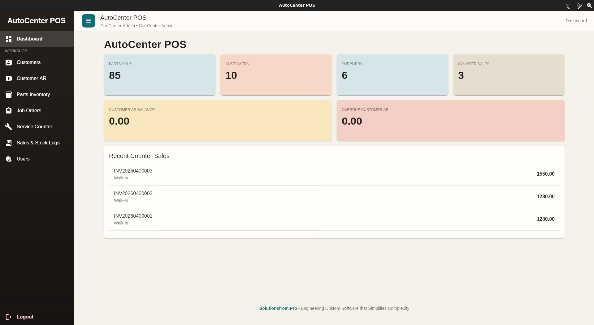 AutoCenter Management System