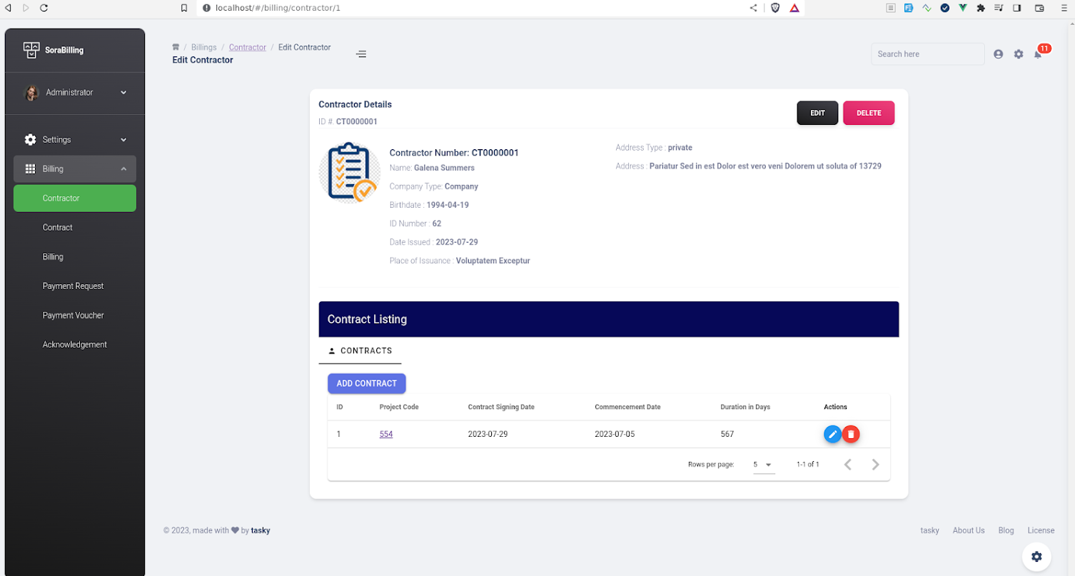 Sora Billing System